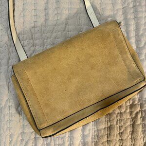 Rag and Bone Nude Suede Leather Crossbody Purse Bag
